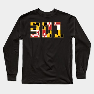 301 Maryland Flag Long Sleeve T-Shirt